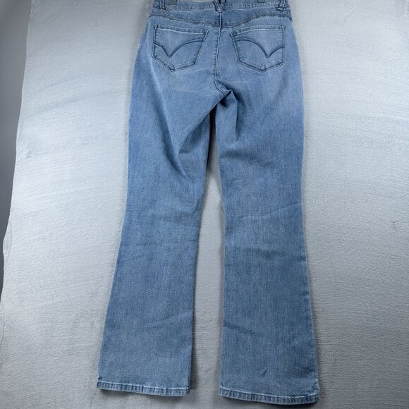Democracy Bootcut Jeans Size 14W Women's AB Solution Light Wash Mid Rise Blue - Picture 2 of 12